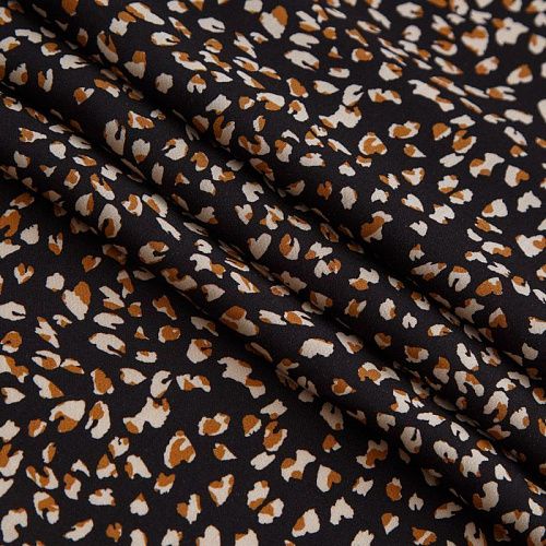 Штапель 069-17027 черный принтованный