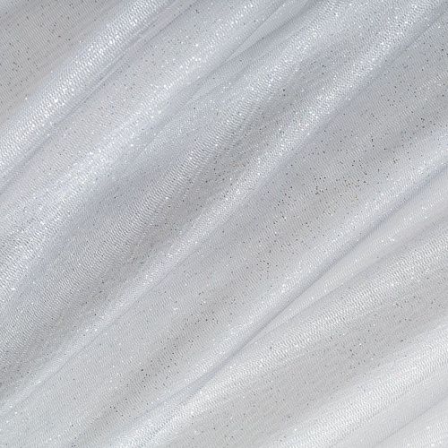 Фатин с напылением К33-960 серебристо-серый однотонный