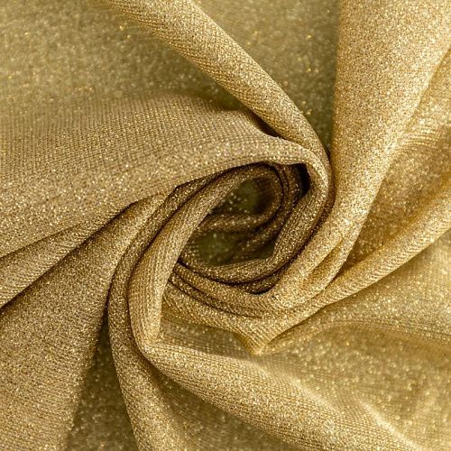 Трикотаж с напылением К33-974 золотистый однотонный