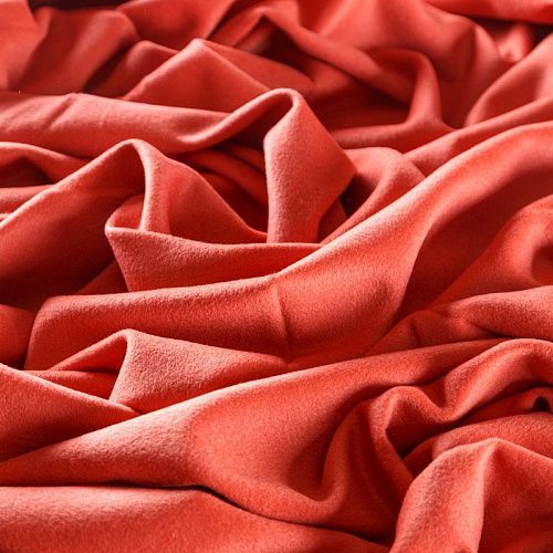 Кашемир 022-09422 оранжево-коралловый однотонный