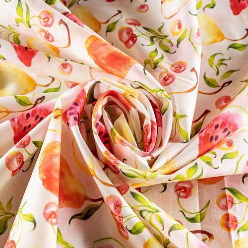 Хлопок К28-779 белый принтованный