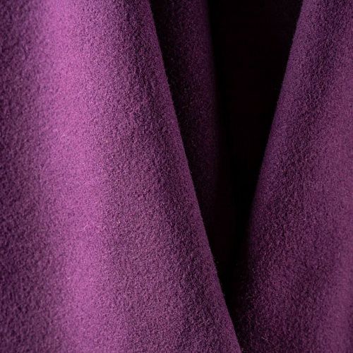 Ткань пальтовая К25-400 баклажановый однотонный