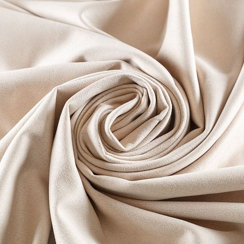 Замша искусственная 018-06137 экрю однотонный