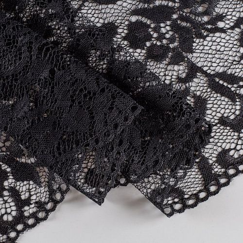 Кружево эластичное 230 мм Ф01-0280 черный