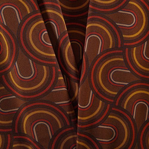 Вискоза 009-12375 коричневый принтованный