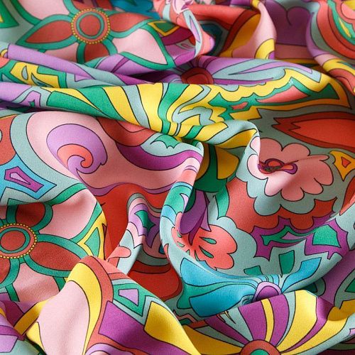 Вискоза 009-12351 мультиколор принтованный