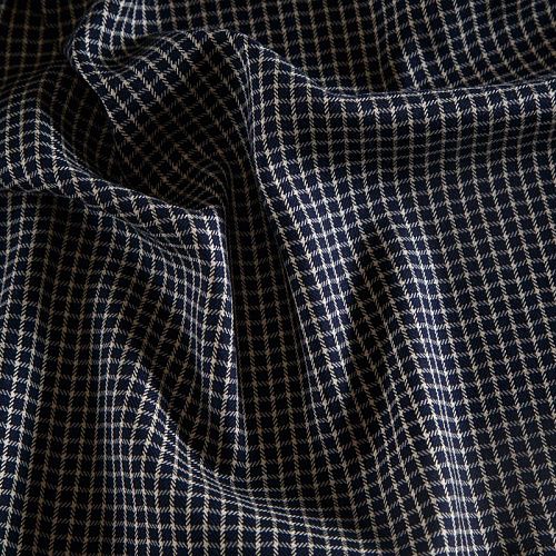 Ткань костюмная 025-14956 темно-синий клетка