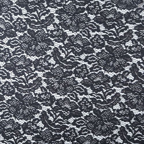 Гипюр 012-07366 черный однотонный