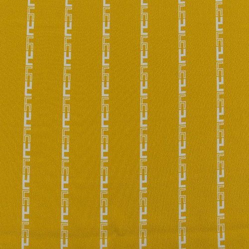 Крепдешин натуральный 028-11942 шафрановый принтованный