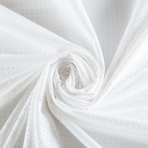 Лайкра с перфорацией 005-06252 молочный однотонный