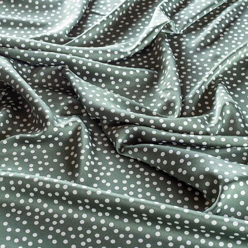 Шелк синтетический 065-01320 хвойный зеленый принтованный