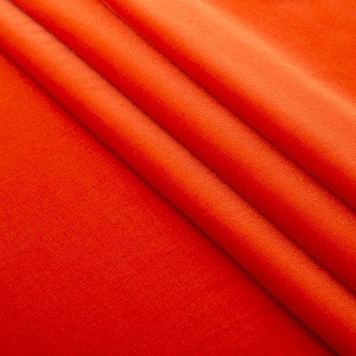 Бархат хлопковый стрейч 002-20538 красный апельсин