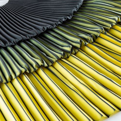 Гофре из крепа купон 60/180х110 см 043-02486 черно-желтый градиент