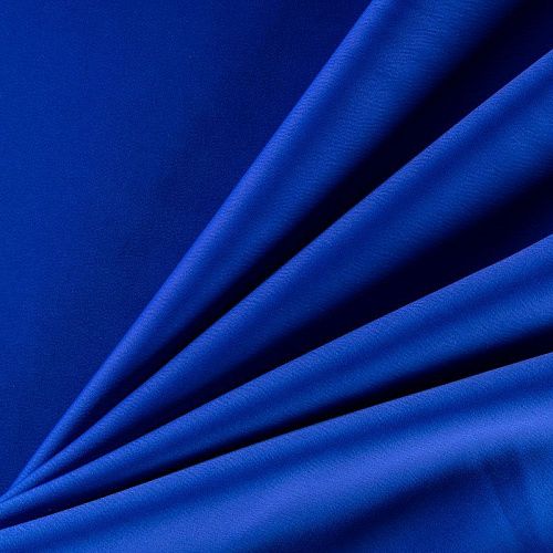 Креп-сатин К33-578 васильковый однотонный