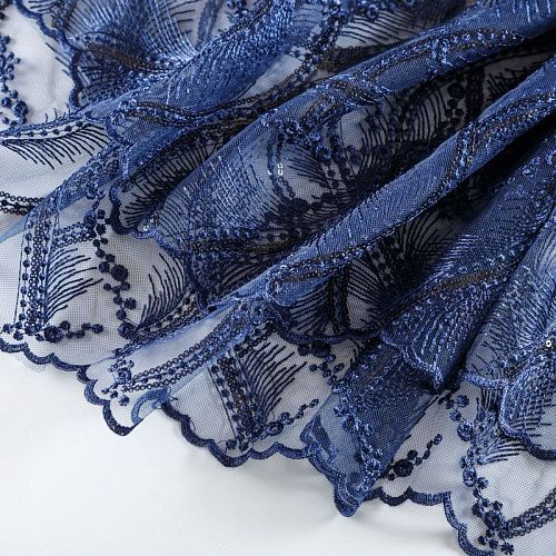 Гипюр 012-05439 темно-синий