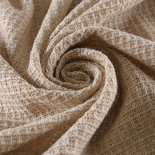 Трикотаж вязаный 056-11823 бежевый однотонный