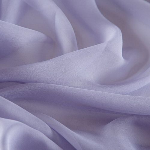 Креп-шифон шелковый 027-16816 разбеленный лавандовый однотонный