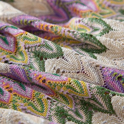 Трикотаж ажурный Missoni 056-20087 экрю мультиколор