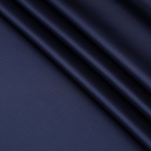 Сатин стрейч 001-18274 темно-синий однотонный