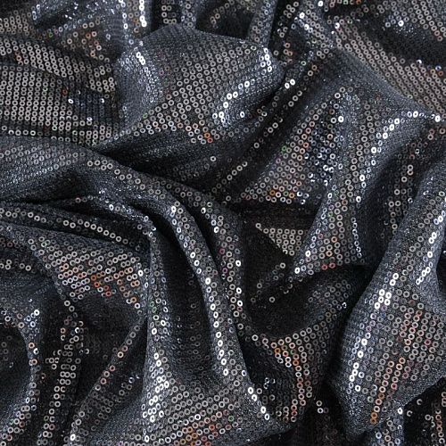 Пайетки на сетке 055-11777 серебристый
