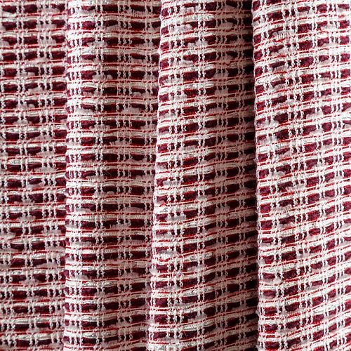 Твид шанель К12-017 бело-бордовый