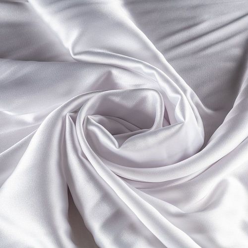 Сатин стрейч К33-403 белый однотонный