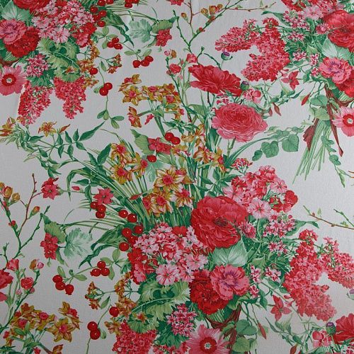 Трикотаж 056-15057 белый принтованный