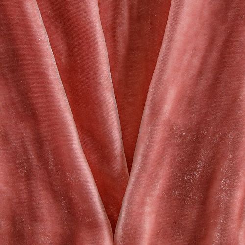 Бархат шелковый 002-17711 разбеленный коралл однотонный