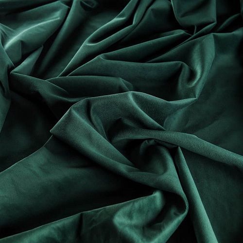 Бархат К22-515 изумрудный однотонный