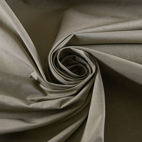 Ткань плащевая 042-12081 серо-оливковый однотонный