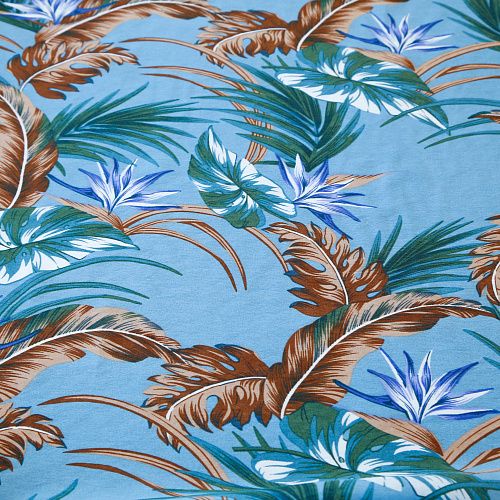 Тенсел К33-136  Col.2 темно-голубой принтованный