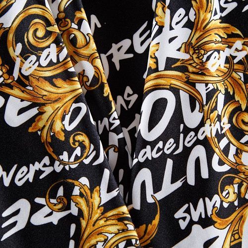 Лайкра 005-12472 черный принтованный