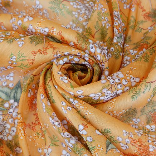 Бемерия снежная К27-154 светло-оранжевый принтованный