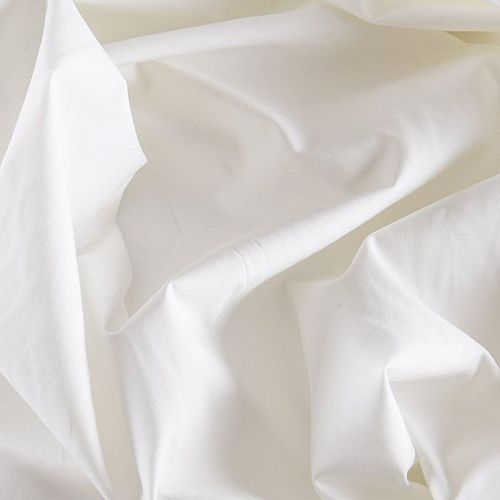 Поплин стрейч 063-11993 молочный однотонный