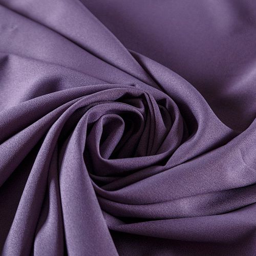 Крепдешин синтетический стрейч 029-08879 пыльно-фиолетовый