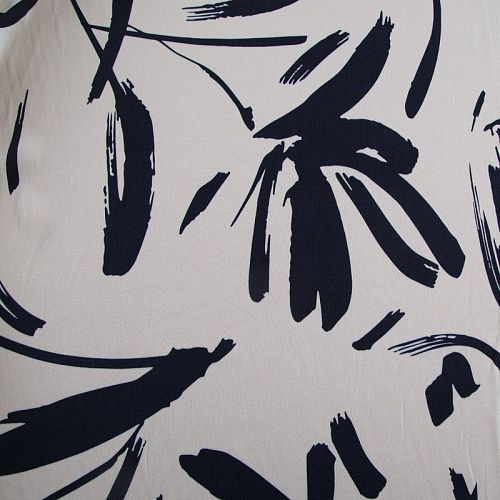 Вискоза 009-16095 молочный принтованный