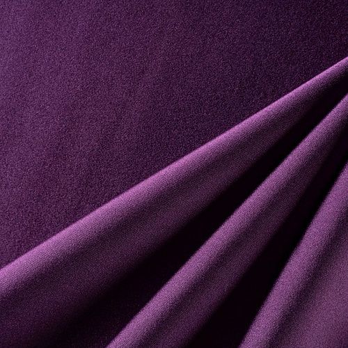 Шелк синтетический стрейч К22-293 баклажановый однотонный