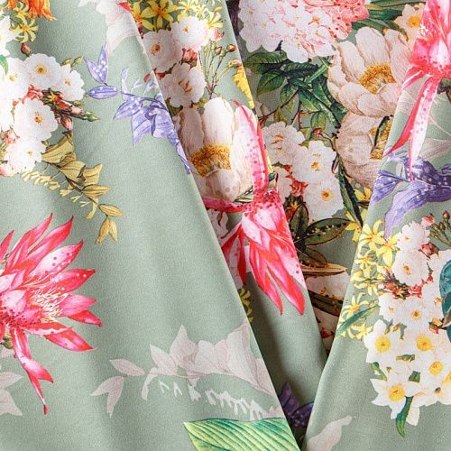 Вискоза "Лоренцо" 036-08163 шалфейный принтованный