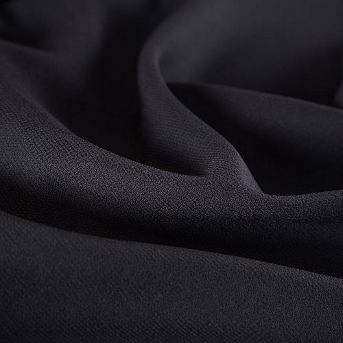 Креп шерстяной Venice 026-20051 черный однотонный