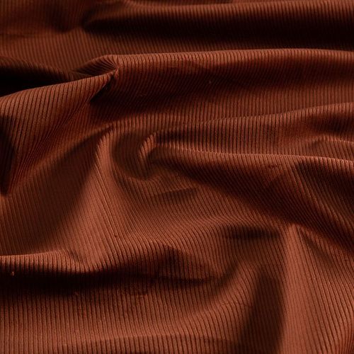 Вельвет стрейч 008-20776 вяленая хурма однотонный