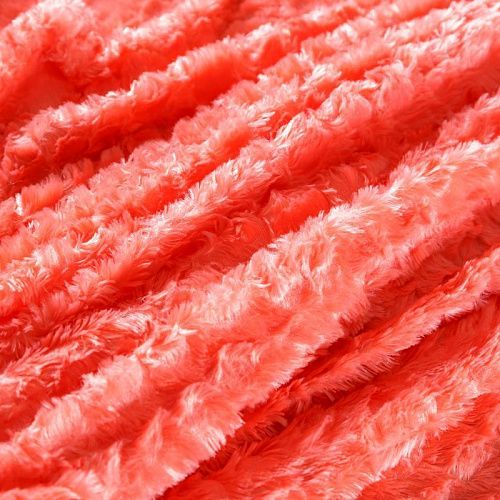 Мех искусственный 037-10153 коралловый однотонный