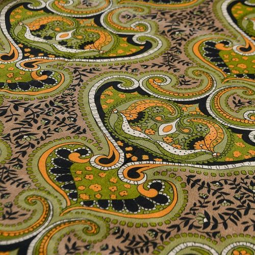 Креп 026-12204 лаймовый принтованный