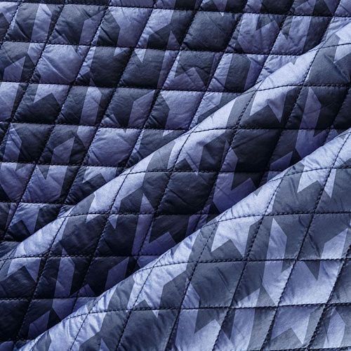 Ткань курточная 033-05348 пепельно-лавандовый принтованный