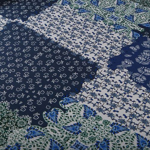 Трикотаж 056-16323 синий принтованный