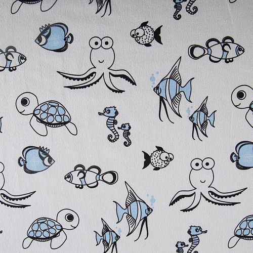 Футер 2-х нитка 062-14533 молочный принтованный