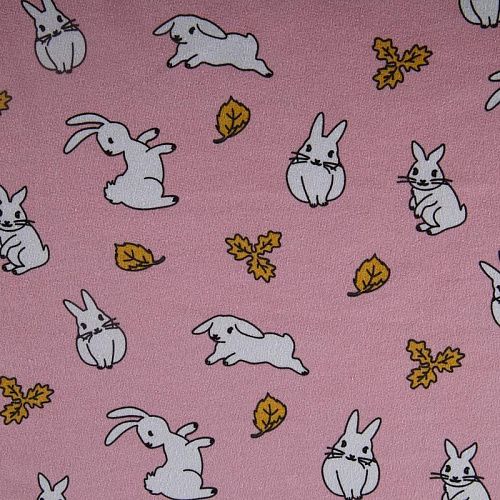 Футер 2-х нитка 062-14508 розовый принтованный