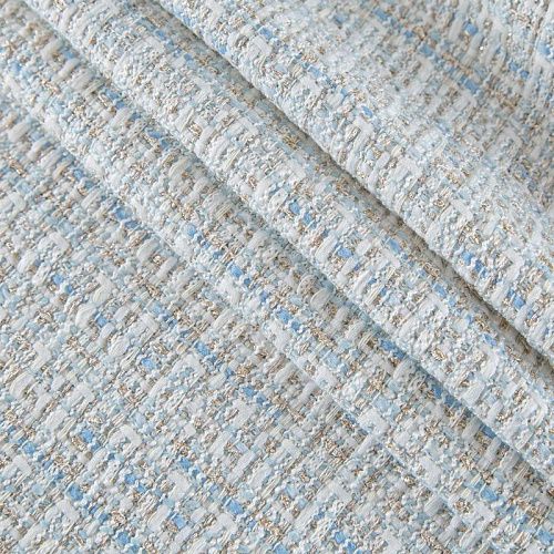 Твид шанель 052-15605 бело-голубой