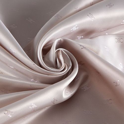 Ткань подкладочная 045-20858 серо-бежевый жаккардовый