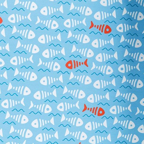 Лайкра 005-05960 голубой принтованный