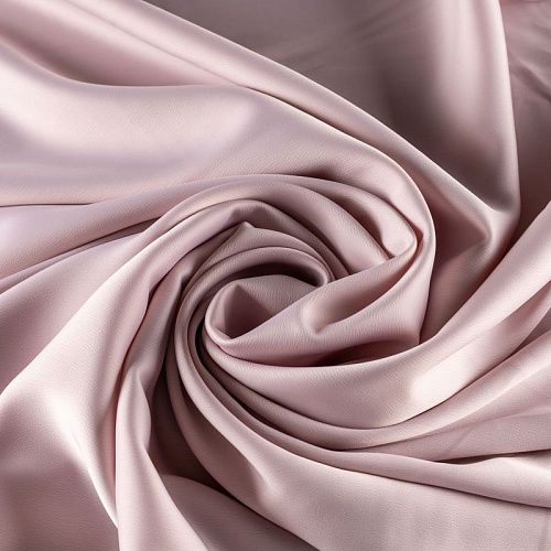 Креп-сатин К33-579 бледно-розовый однотонный